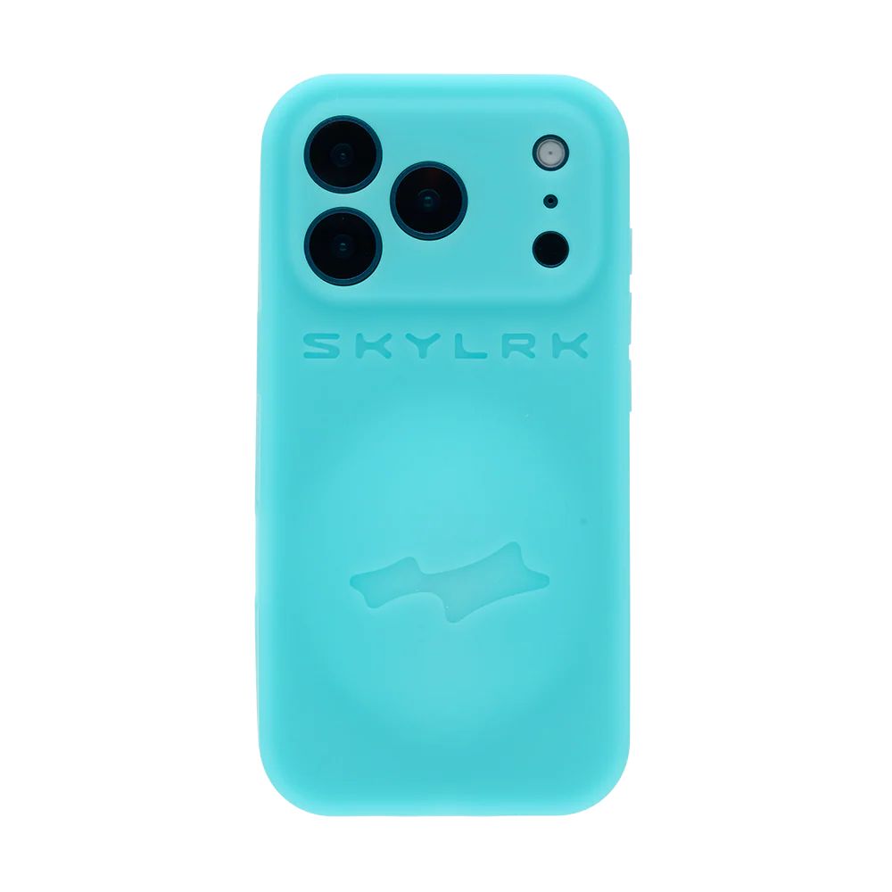 BUMP CASE Super Blue — Travel Gadget Case Open View Compact travel gadget case open view showing protective interior for tech accessories