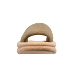 Skylrko Rest Slide Sand front view showing minimalist open-toe slip-on design on white background