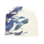 SKYLRK Fleece Beanie Wave Camo – front view showing wave camouflage print on soft fleece winter beanie