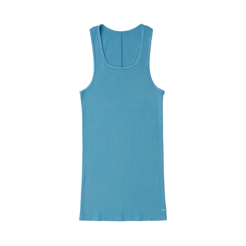Men's Streetwear Logo Tank Side Fit SKYLRK Logo Men's Tank Spa — front view, relaxed streetwear fit