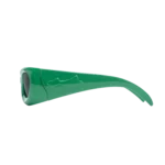SKYLRK Golf colourway sunglasses side profile showing depth of upside-down frame structure