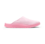 Coral aesthetic lightweight mule shoes side profile on neutral background