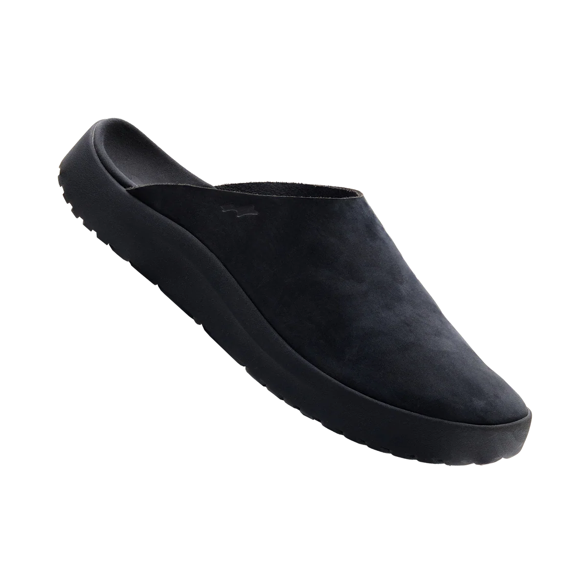 SUNKEN MULE CAVE — Hero Front View SUNKEN MULE CAVE minimalist slip-on mule shoe front view on clean white background
