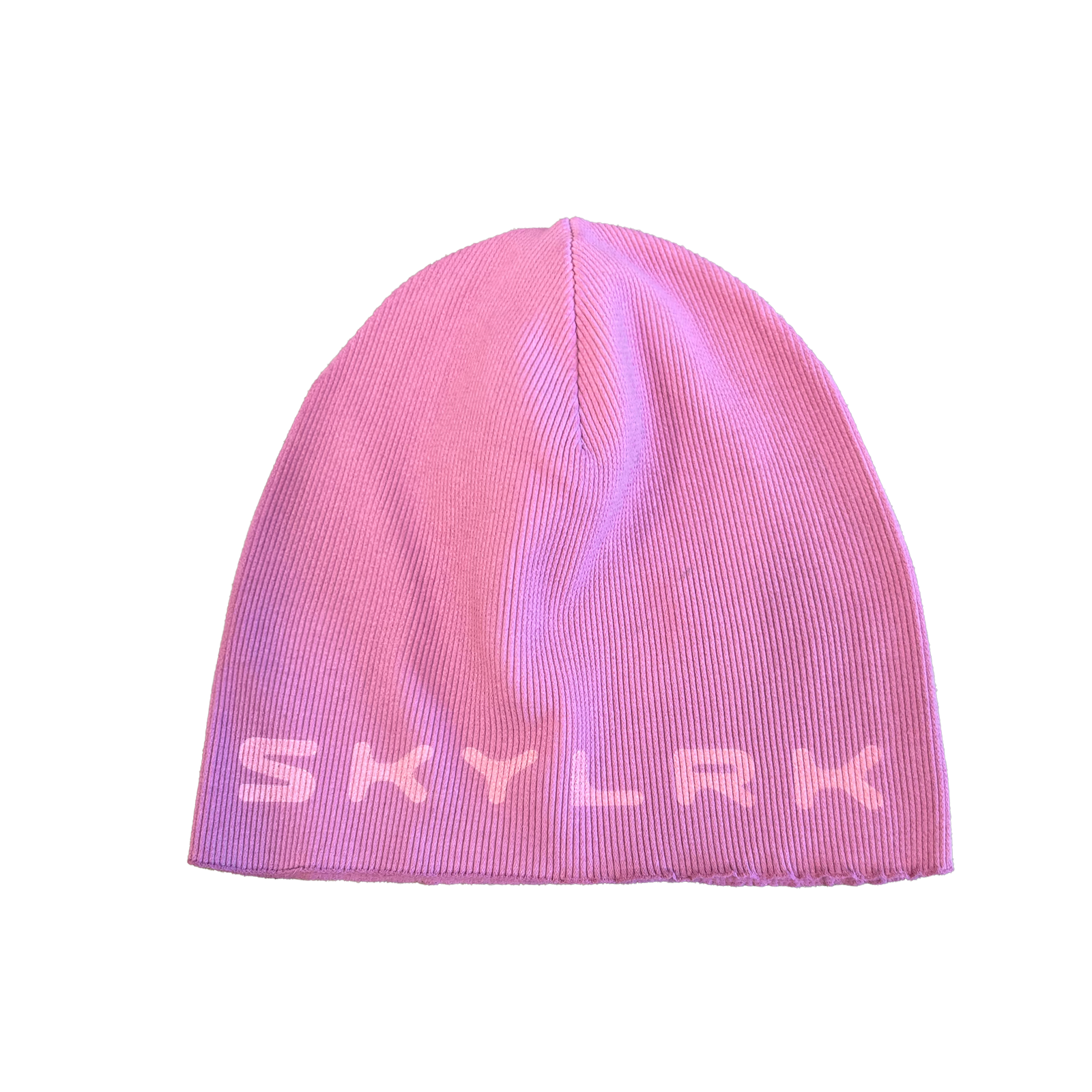 SKYLRK Toque Beanie Pink — Product Front View SKYLRK Toque Beanie Pink — front view showing mid-rise silhouette and soft pink colourway